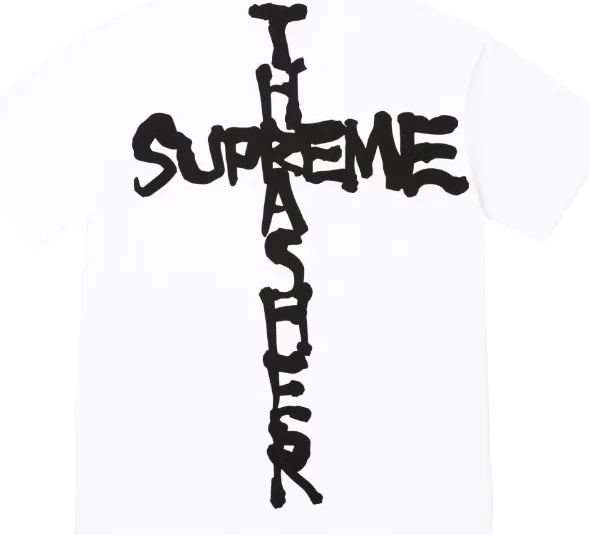 L M T-shirt and Cross Black S White XL English 0806